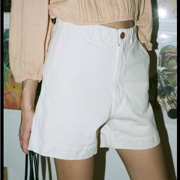 Caron Callahan Greene Cotton Shorts - Picture 1 of 4